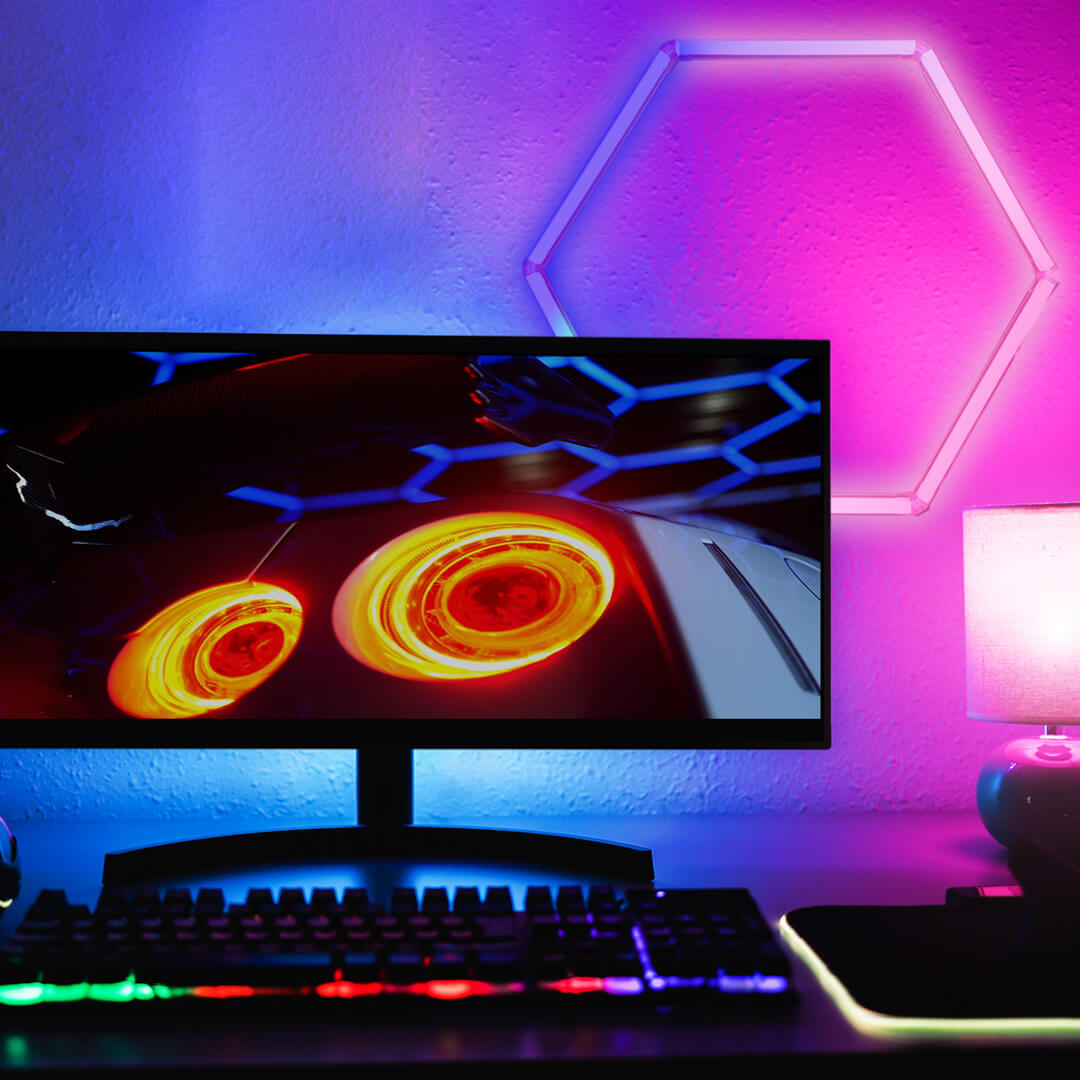 1 RGB Hexagon valaisin