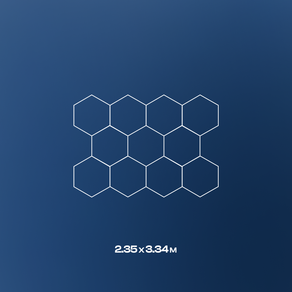 11 Hexagon LED-valo, 6500K, Ei himmennettävä