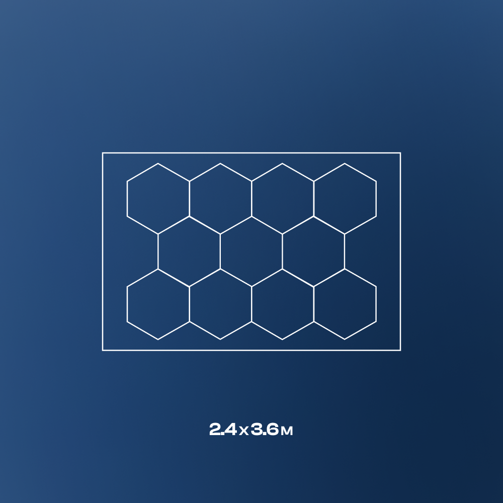 11 Hexagon LED-valo, 6500K, Ei himmennettävä