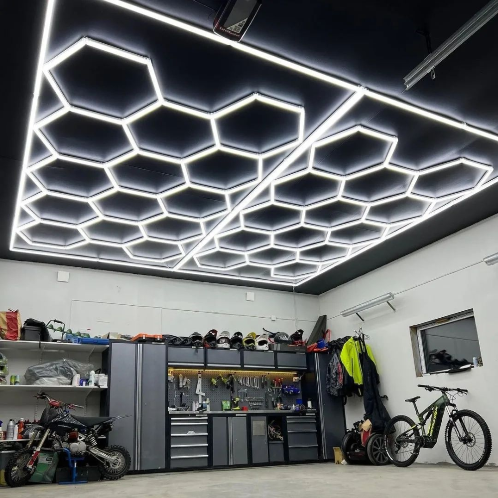 14 Hexagon LED-valo + kehikko, 6500K, Himmennettävä