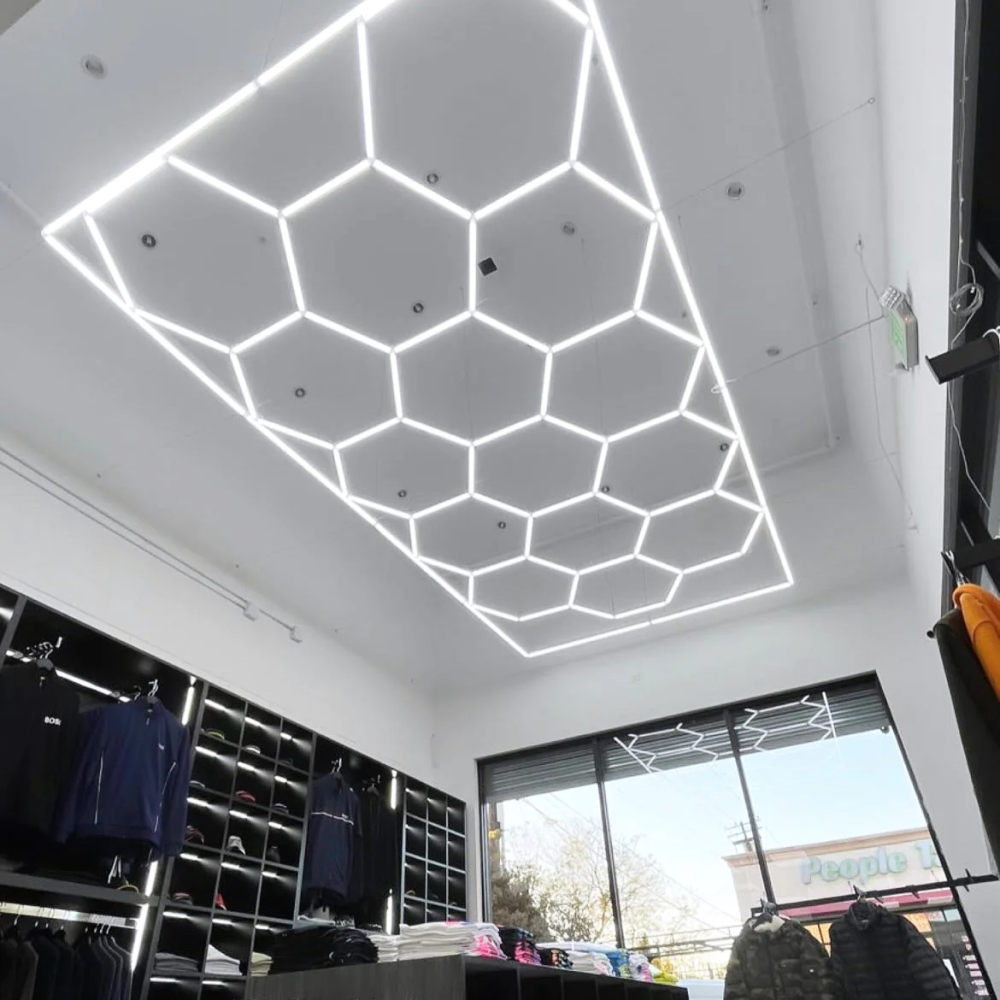 15 Hexagon LED light + frame, 6500K, Non-dimmable