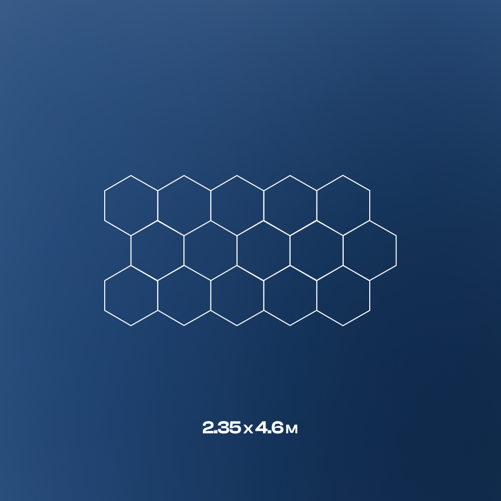 15 Hexagon LED-valo, 6500K, Ei himmennettävä