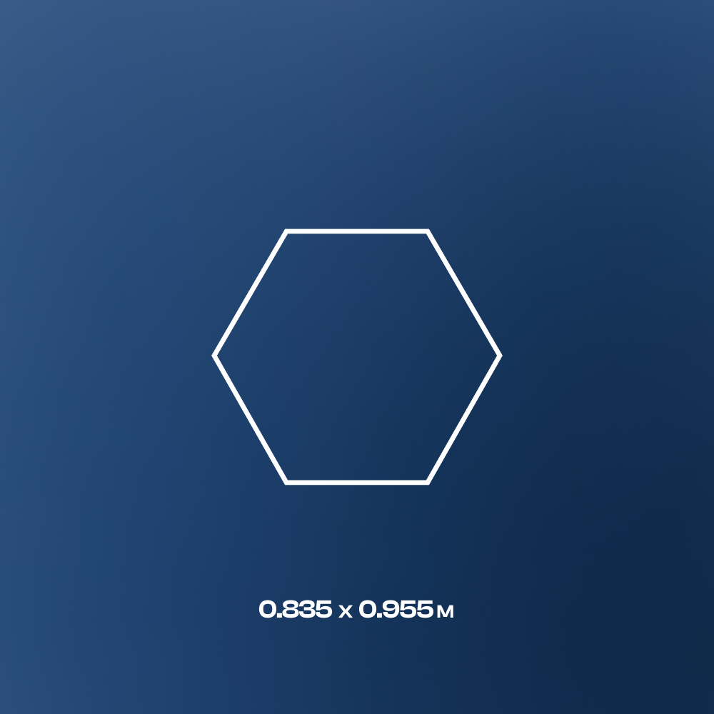 1 Hexagon LED-valo, 6500K, Ei himmennettävä