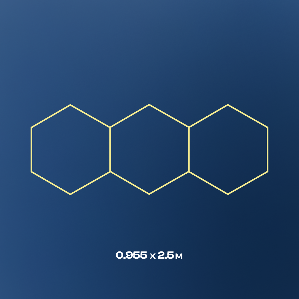 3 Hexagon LED-valo, 4000K, Himmennettävä