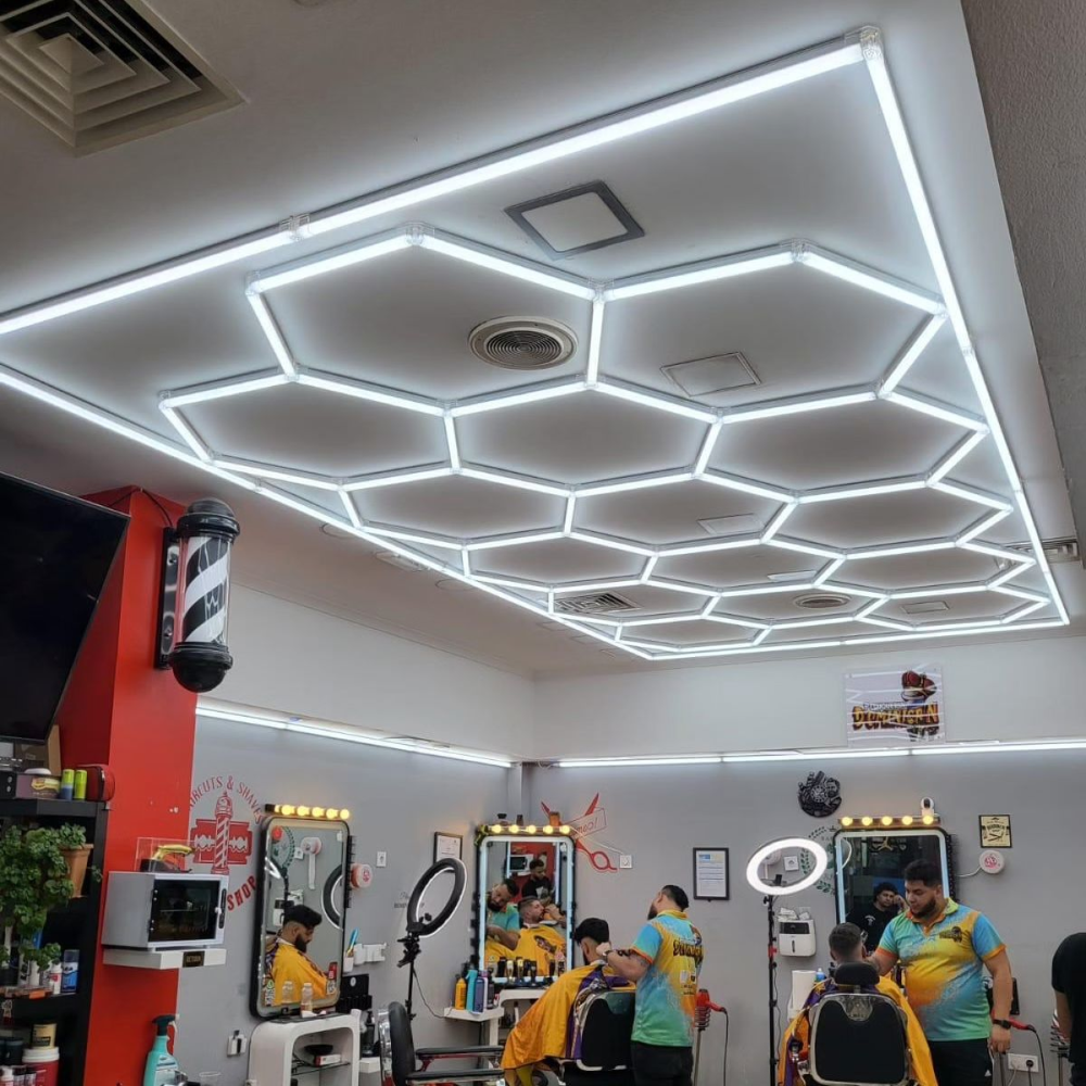 15 Hexagon LED light + frame, 6500K, Non-dimmable