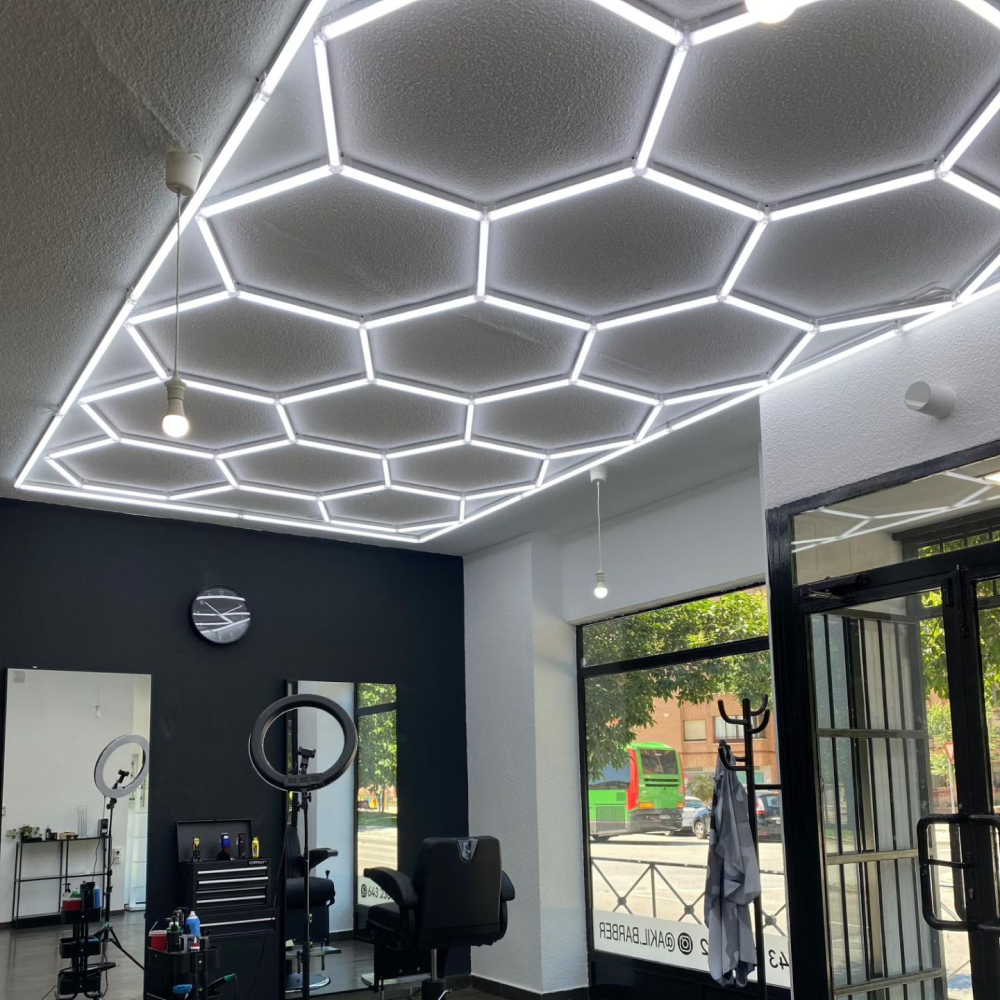 14 Hexagon LED-valo + kehikko, 6500K, Himmennettävä