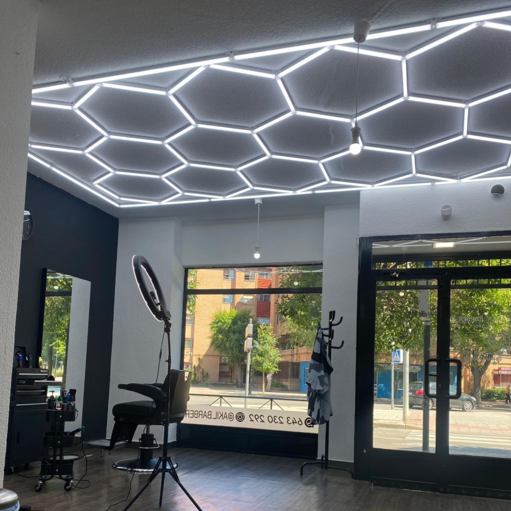14 Hexagon LED-valo + kehikko, 6500K, Himmennettävä