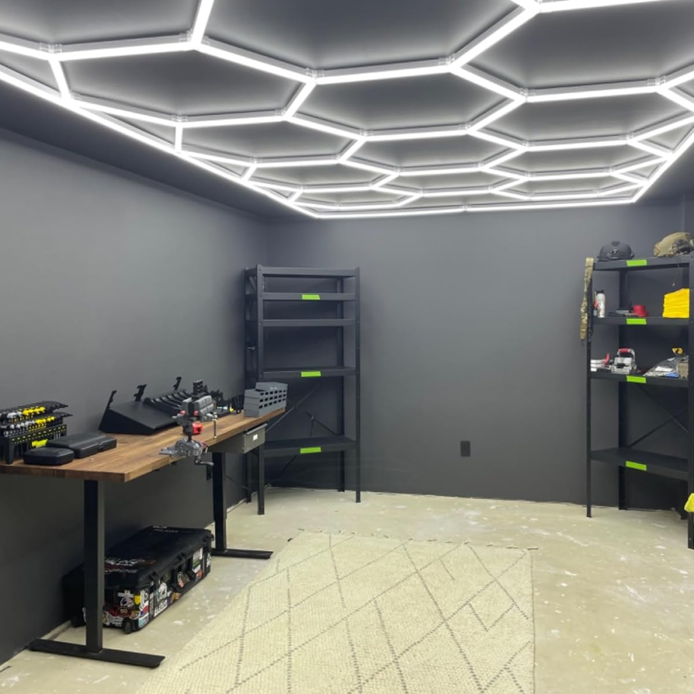 14 Hexagon LED-valo + kehikko, 6500K, Himmennettävä