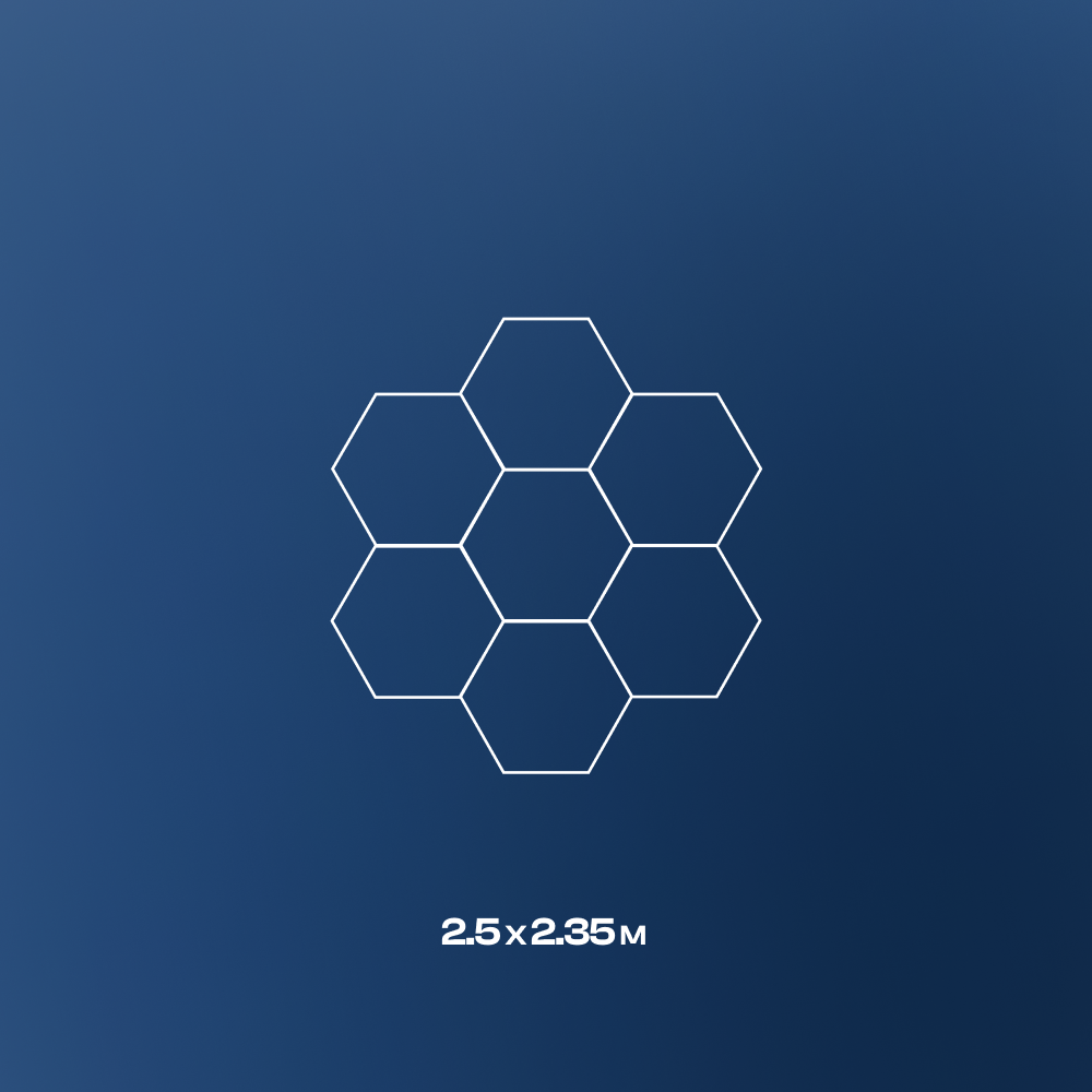 7 Hexagon LED light, 6500K, Non-dimmable