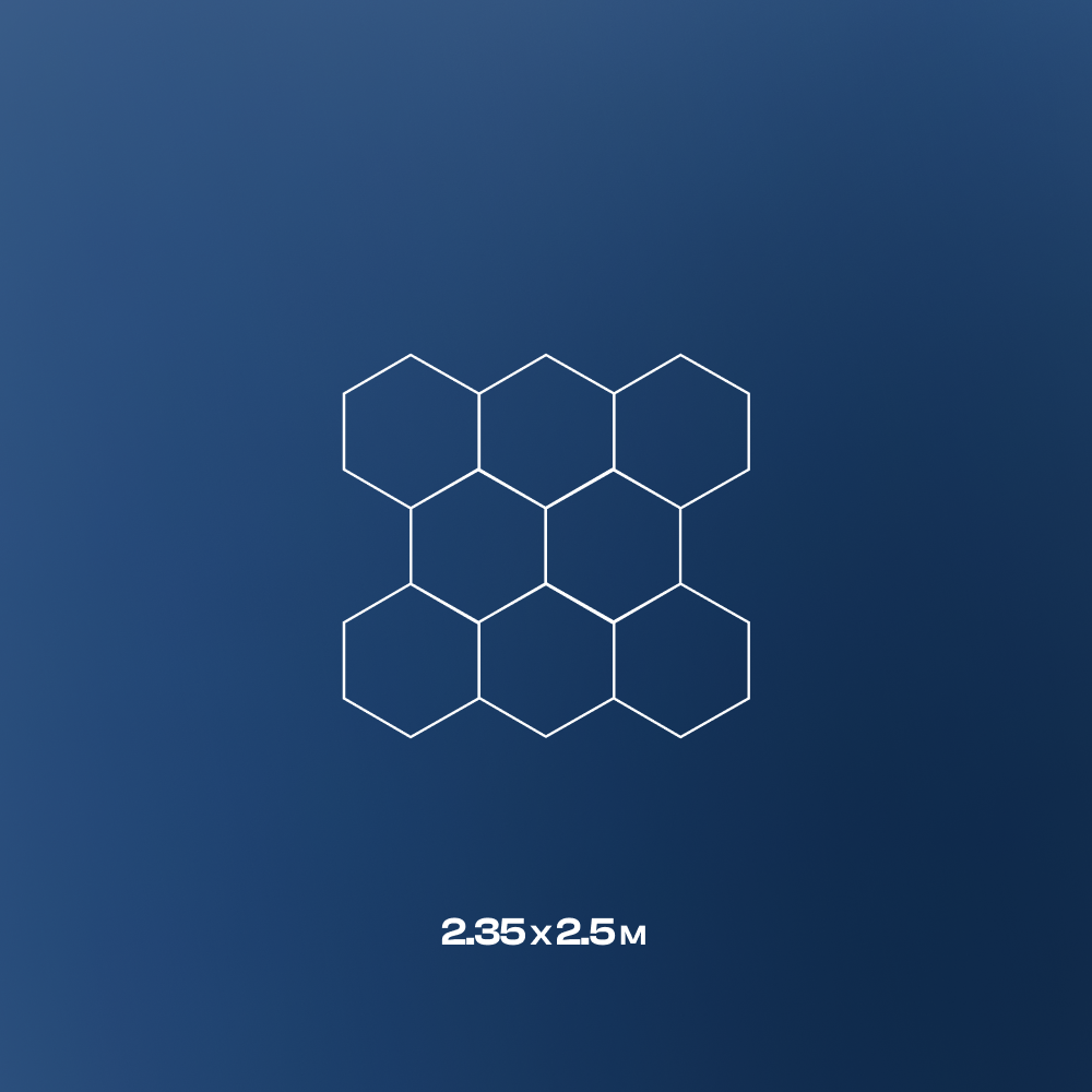 8 Hexagon LED light, 6500K, Non-dimmable