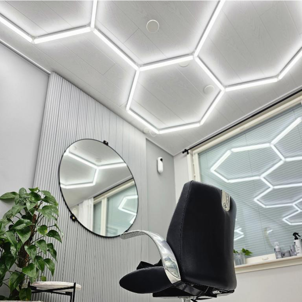 10 Hexagon LED-valo, 6500K, Himmennettävä