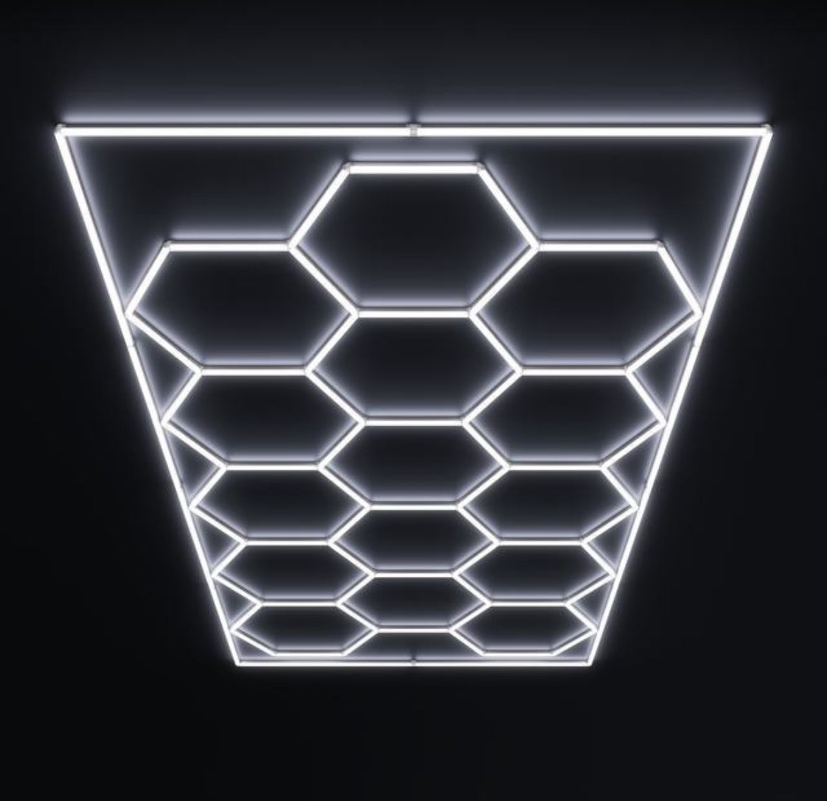 15 Hexagon LED light + frame, 6500K, Non-dimmable