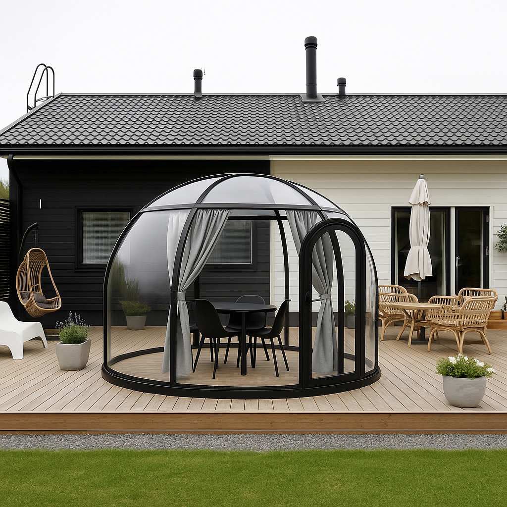 Polykarbonaatti kuplateltta / Lasi-iglu, 4.2m x 3m, 13.84 м²