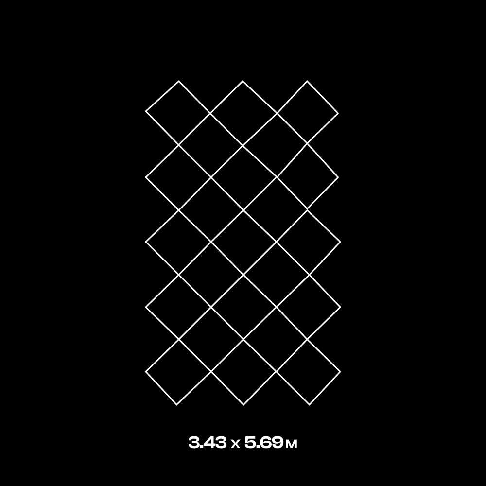 Extended Diamond Grid – LED lighting system, 6500K, Non-dimmable