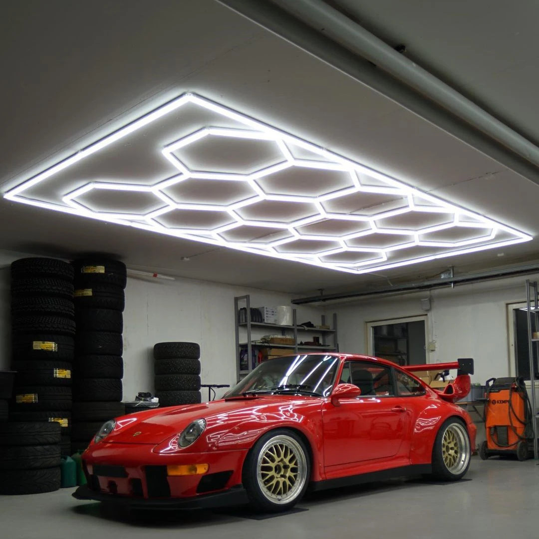 14 Hexagon LED-valo + kehikko, 6500K, Himmennettävä