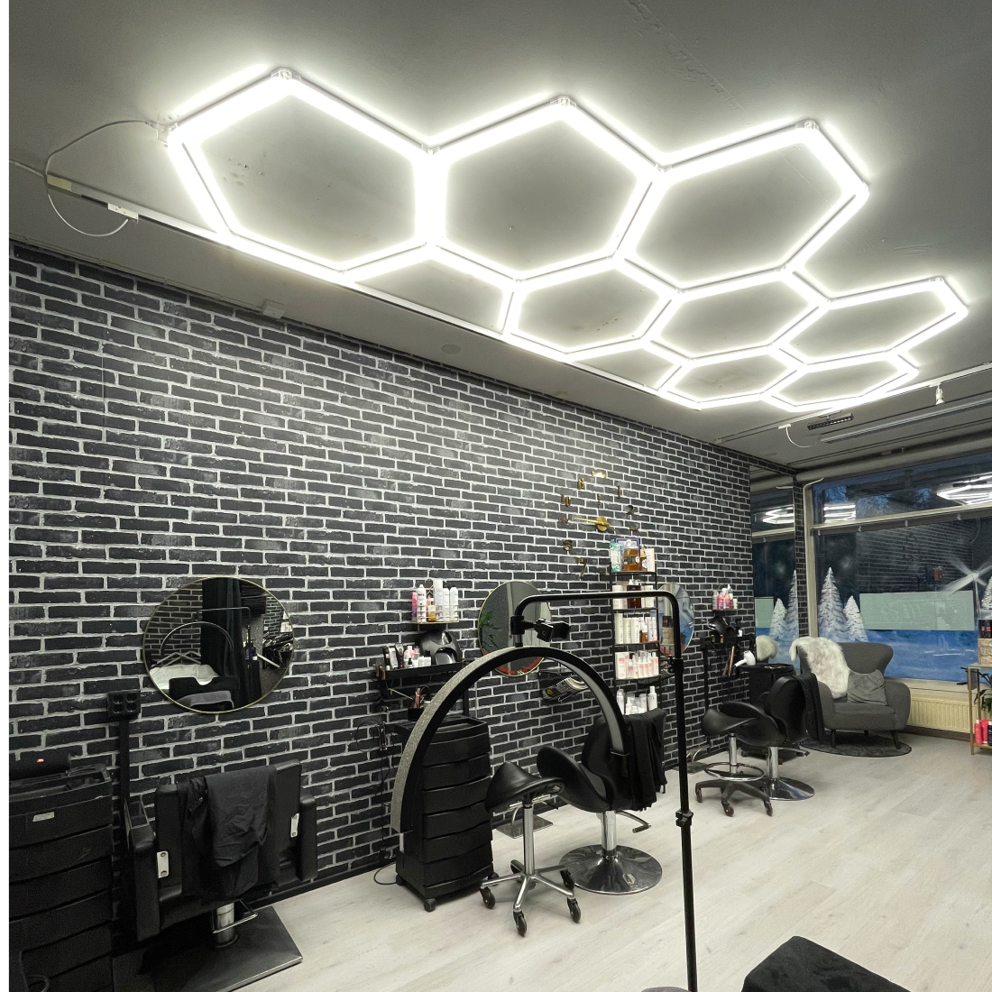 8 Hexagon LED light, 4000K, Dimmable