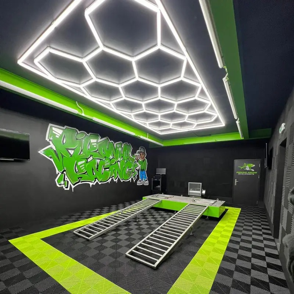 15 Hexagon LED light + frame, 6500K, Non-dimmable