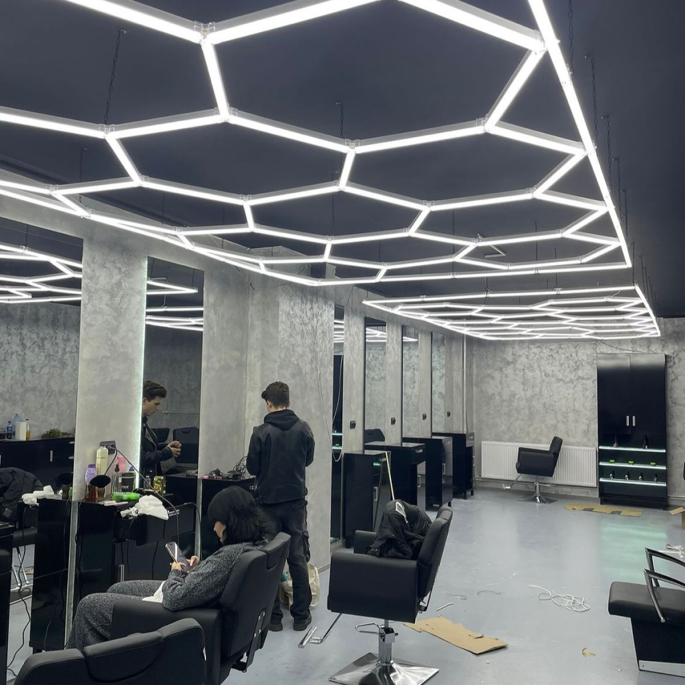 14 Hexagon LED-valo + kehikko, 6500K, Himmennettävä