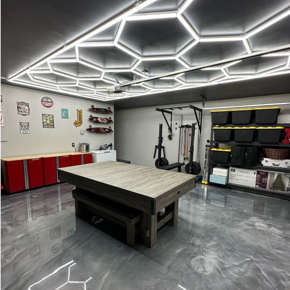 15 Hexagon LED light + frame, 6500K, Non-dimmable