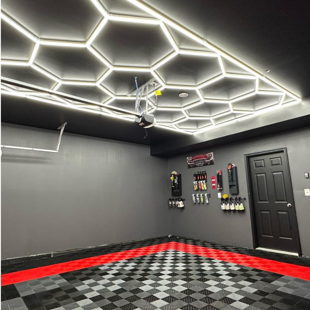 14 Hexagon LED-valo + kehikko, 6500K, Himmennettävä