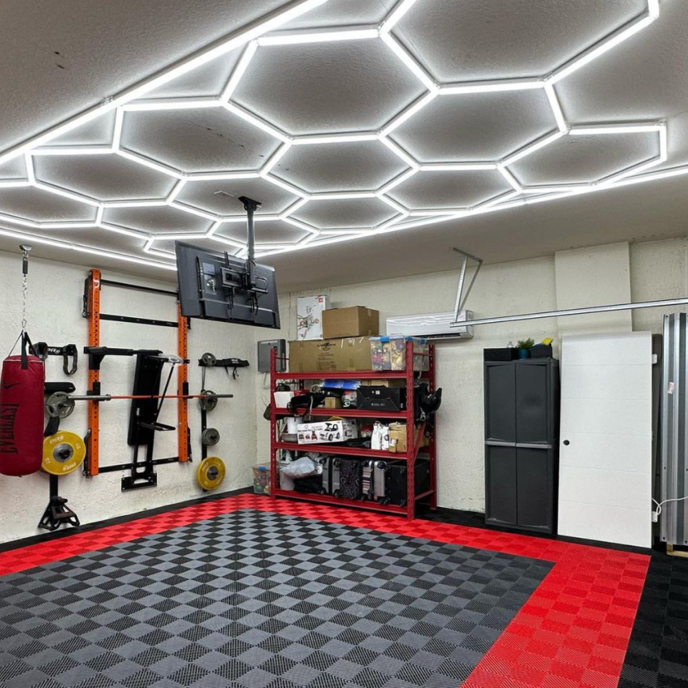 14 Hexagon LED-valo + kehikko, 6500K, Himmennettävä