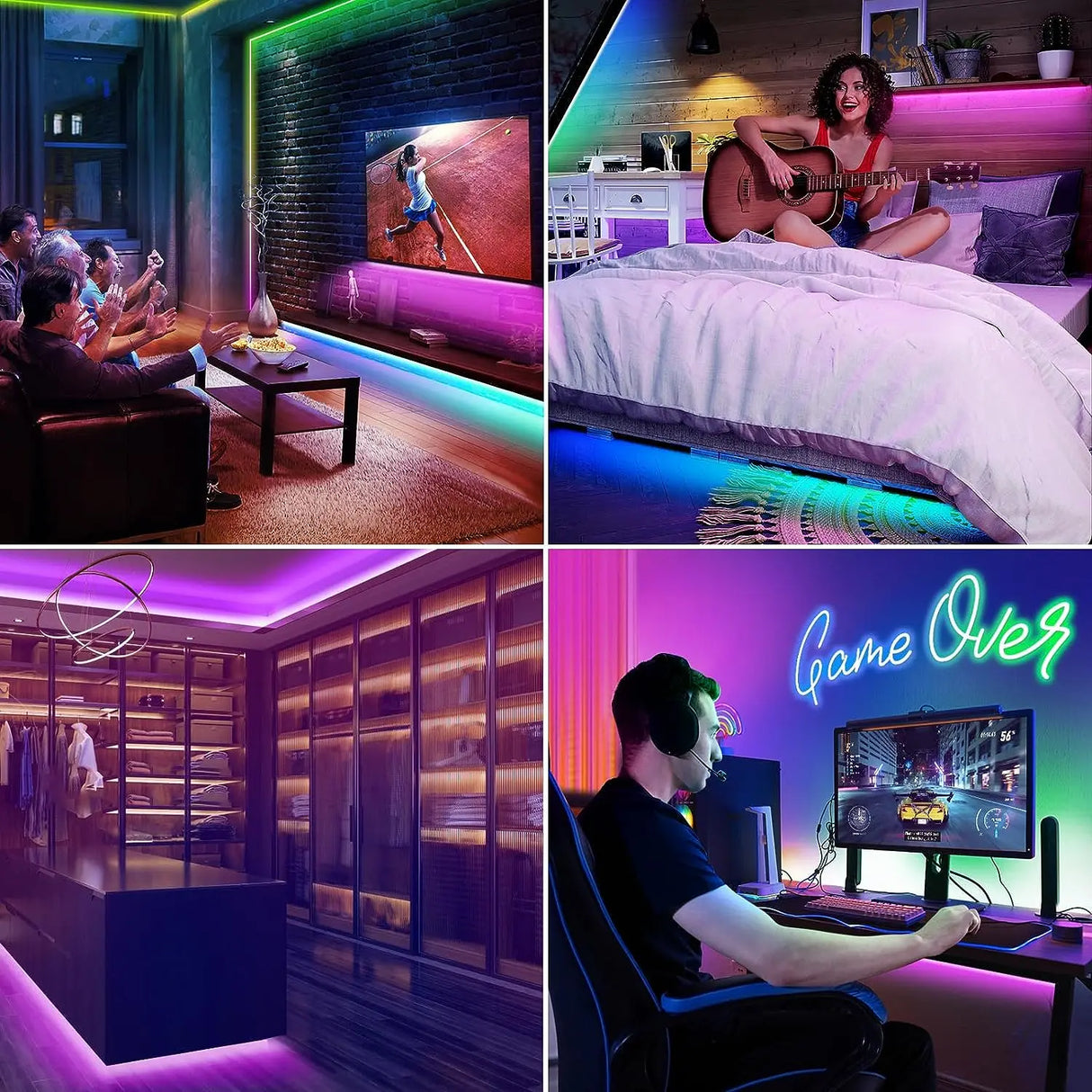 RGB Neon LED -valonauha