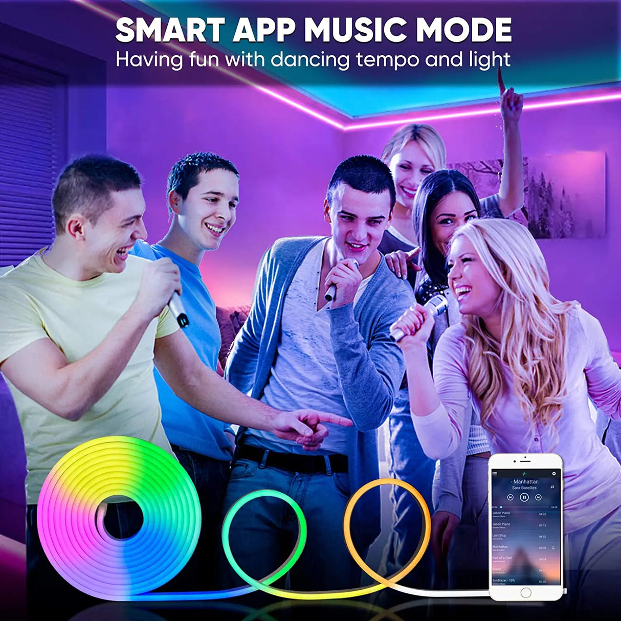 RGB Neon LED -valonauha