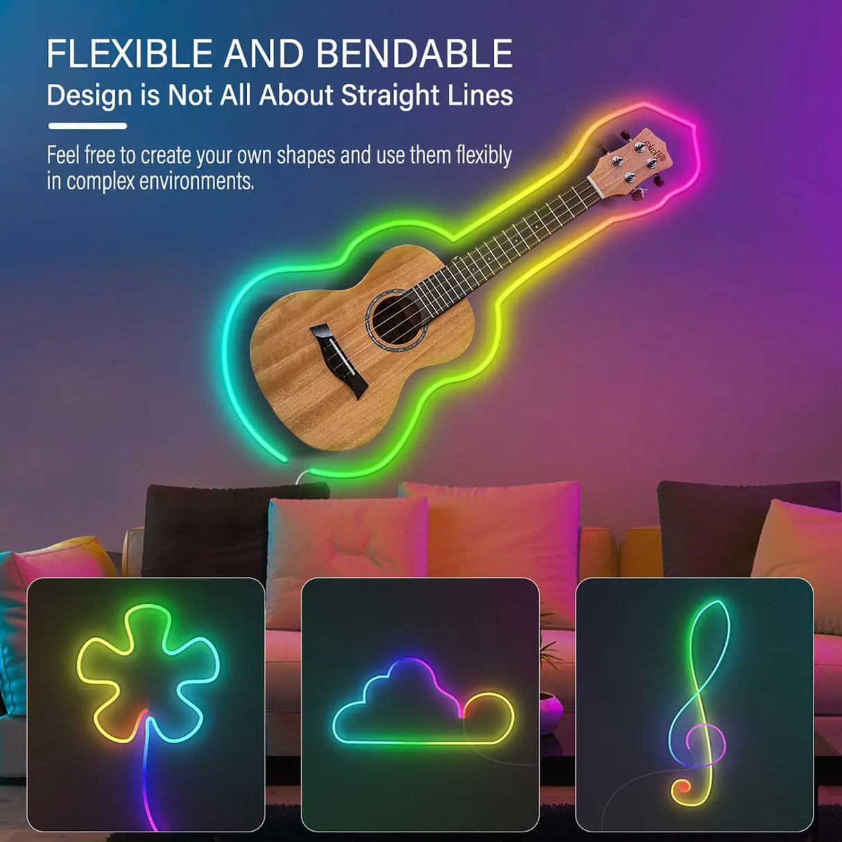 RGB Neon LED -valonauha