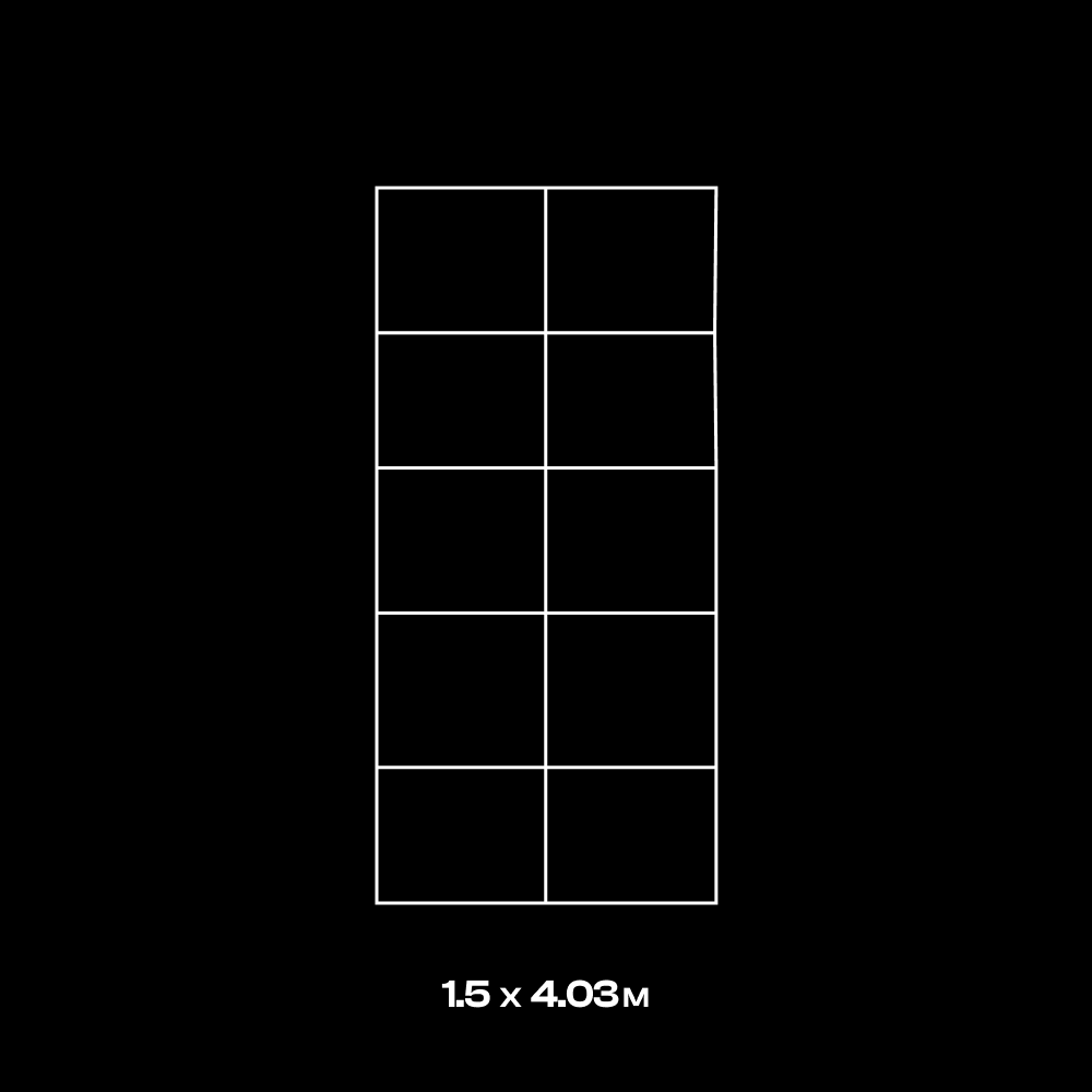 The Grid – Hexagon LED-valojärjestelmä, 6500K, Ei himmennettävä, 1.5  x  4.03m