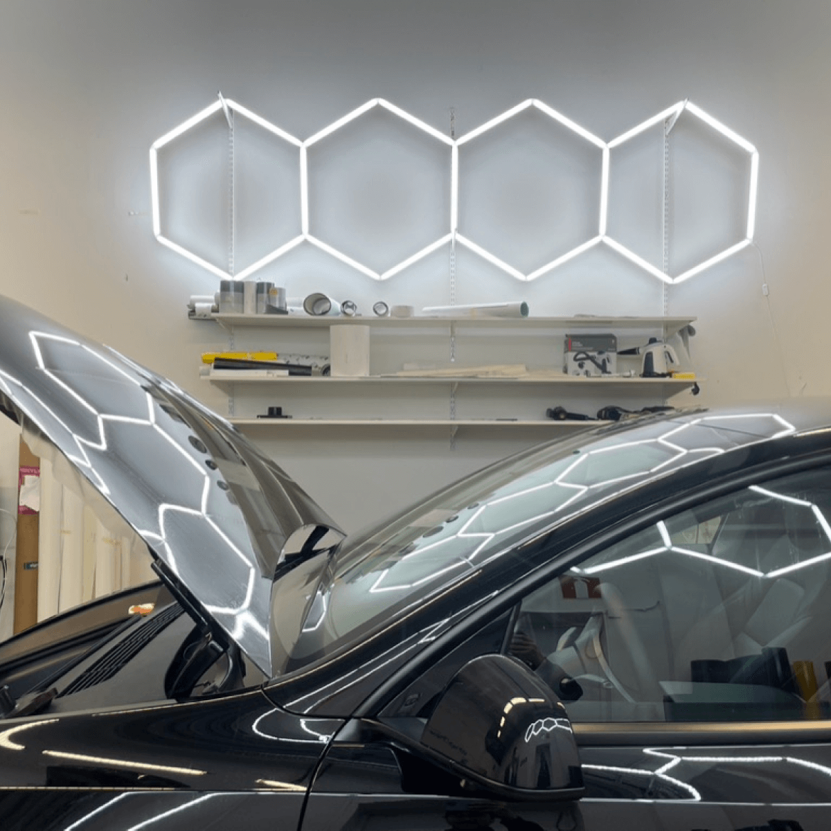 4 Hexagon LED-valo, 6500K, Himmennettävä