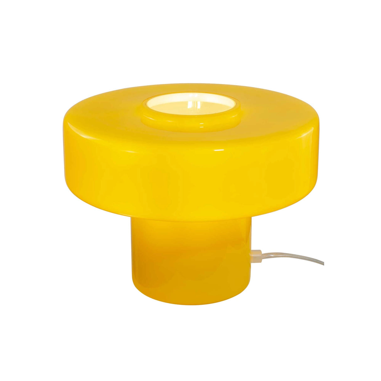 Retro pöytävalaisin Foza, keltainen, 25 cm