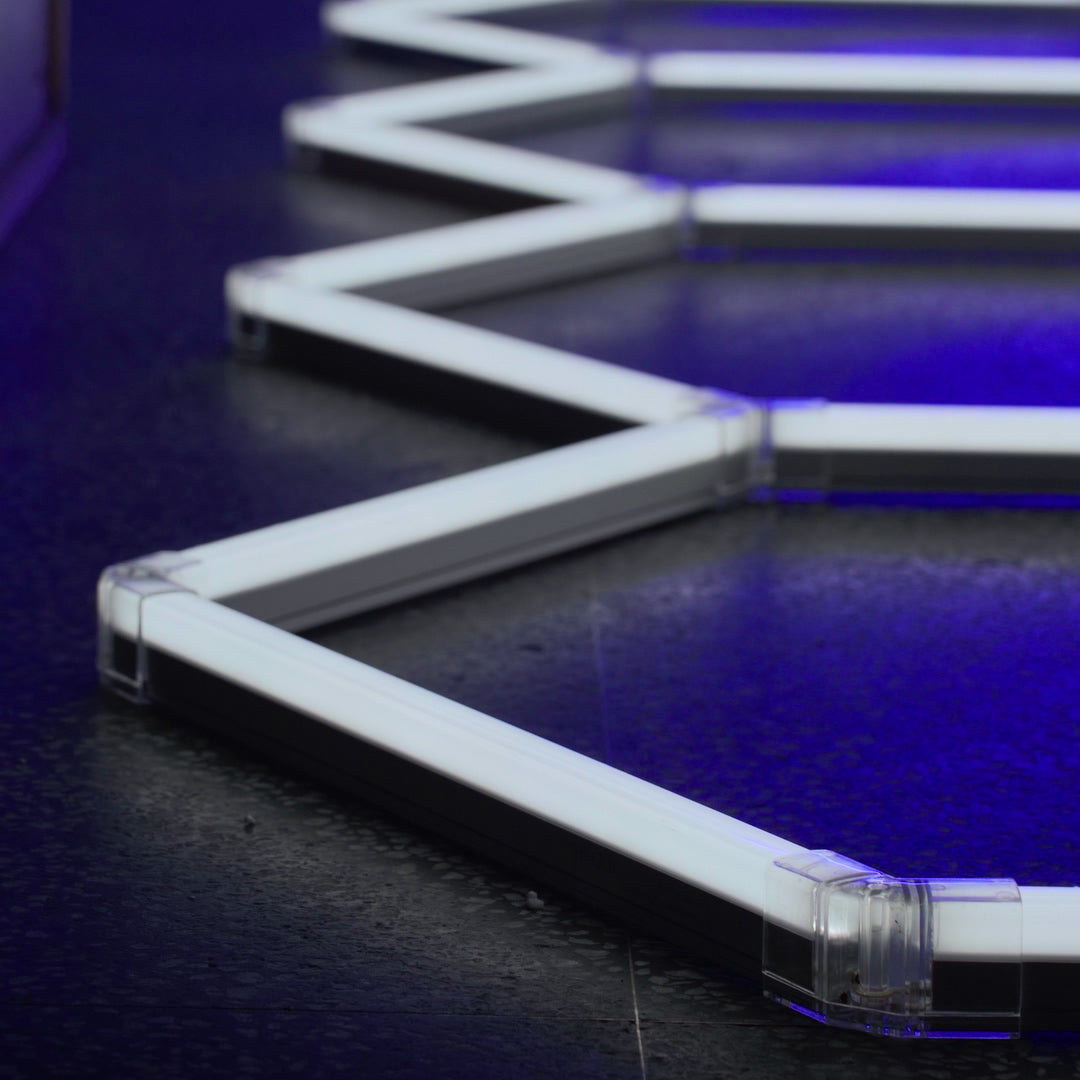 10 Hexagon LED-valon uusi himmenettävä versio, 0-100%