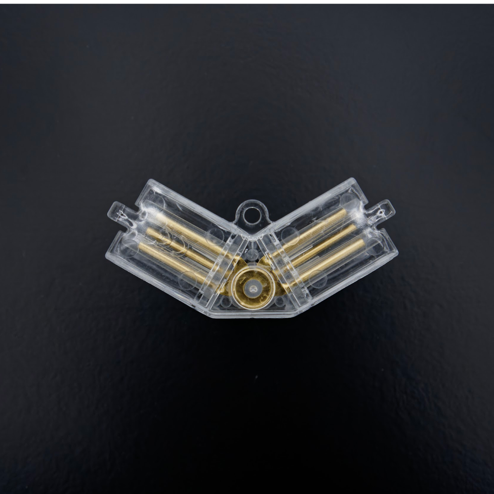 V-kulmaliitin Hexagon LED-valo, 3 - napainen