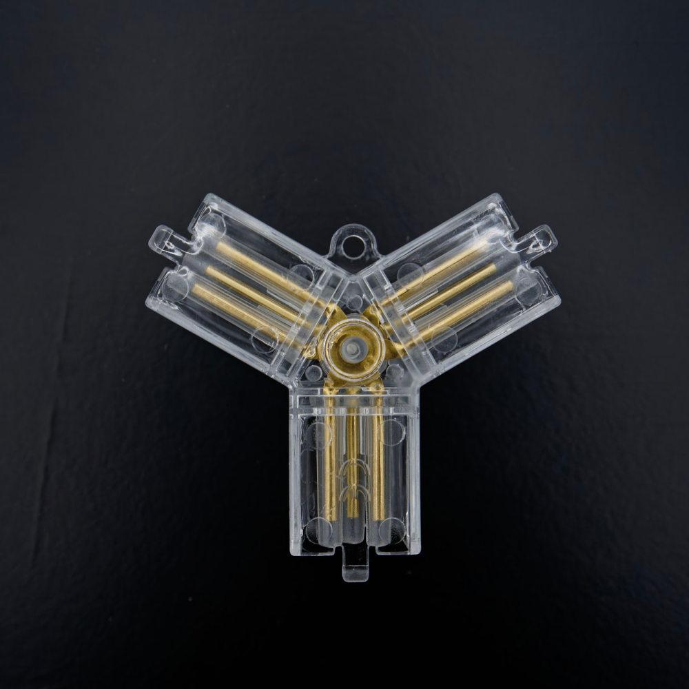 Y-kulmaliitin Hexagon LED-valo, 3 - napainen