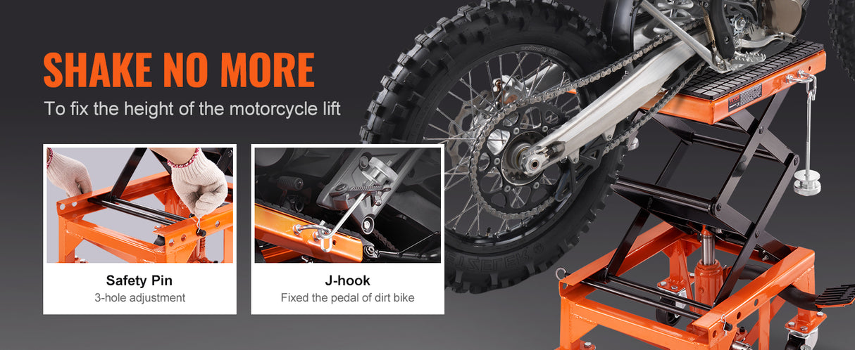 VEVOR Moottoripyöränostin saksinostin hydraulinen, 350 lbs