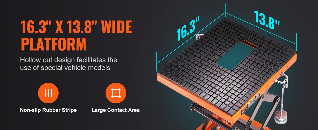 VEVOR Moottoripyöränostin saksinostin hydraulinen, 350 lbs