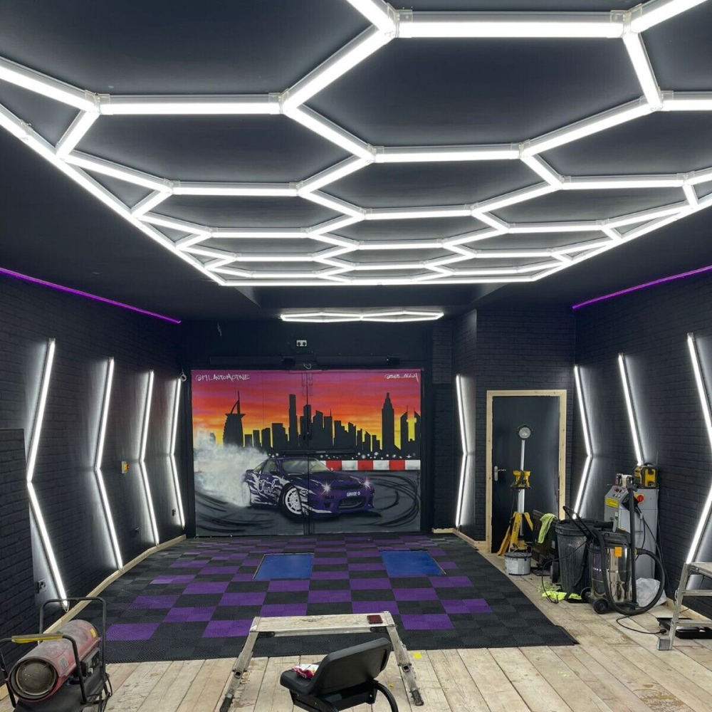 15 Hexagon LED light + frame, 6500K, Non-dimmable