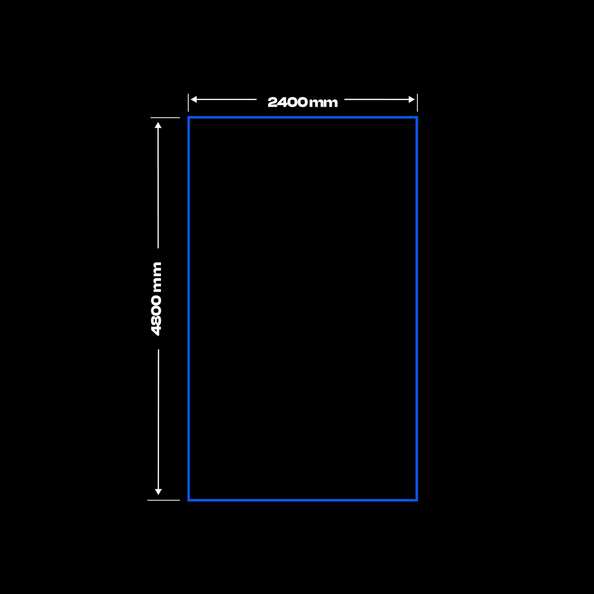 Frame LED lighting Red / Blue / White / Pink, 2400 mm x 4800 mm