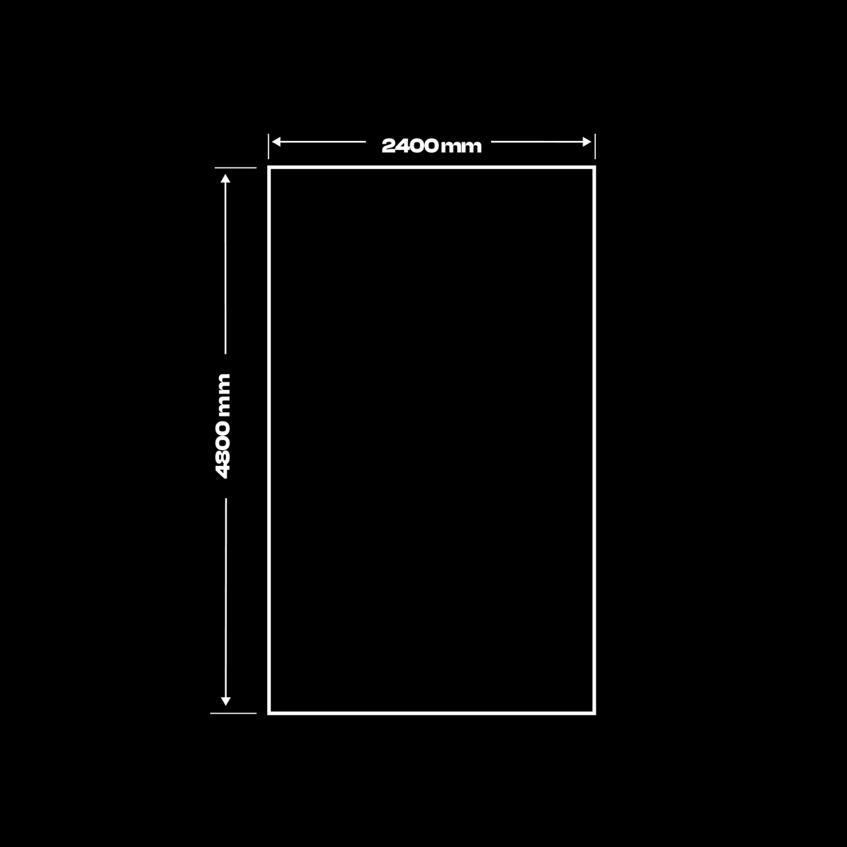 Frame LED lighting Red / Blue / White / Pink, 2400 mm x 4800 mm