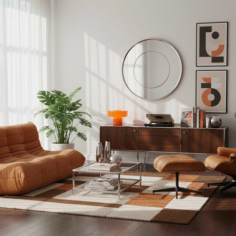 Retro pöytävalaisin Foza, oranssi, 25 cm