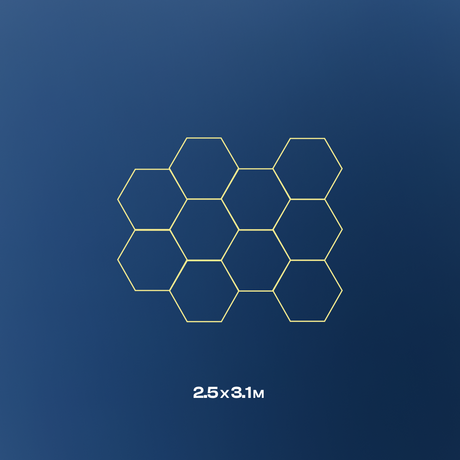 10 Hexagon LED-valo, 4000K, Ei himmennettävä