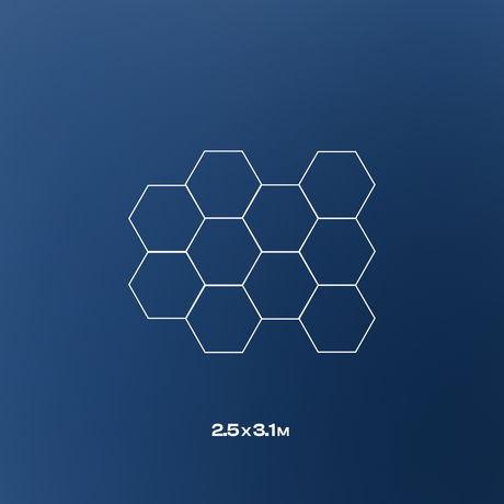 10 Hexagon LED-valo, 6500K , Ei himmennettävä