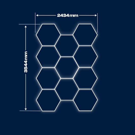 11 Hexagon LED-valon uusi himmenettävä versio,  0-100%
