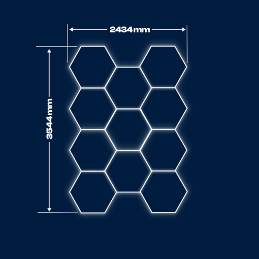 New dimmable version of 11 Hexagon LED light, 0-100%