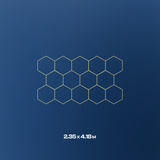 14 Hexagon LED light, 4000K, Dimmable