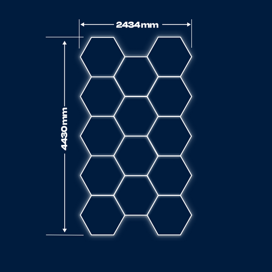 14 Hexagon LED-valon uusi himmenettävä versio,  0-100%