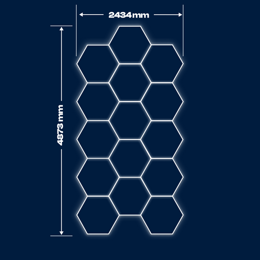 15 Hexagon LED-valon uusi himmenettävä versio,  0-100%