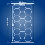 15 Hexagon LED light + frame, 6500K, Dimmable