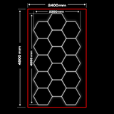 15 Hexagon LED light + Red frame
