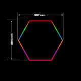 1 RGB Hexagon lamp